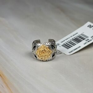 NWT Kendra Scott Silver Gold Ansel Rose Ear Cuff